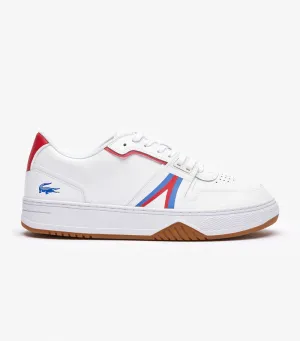 Men's L001 Leather Logo Trainers White/Red/Blue