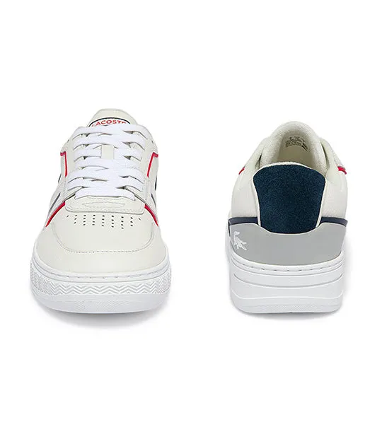 Men's L001 Leather Trainers White/Navy/Red