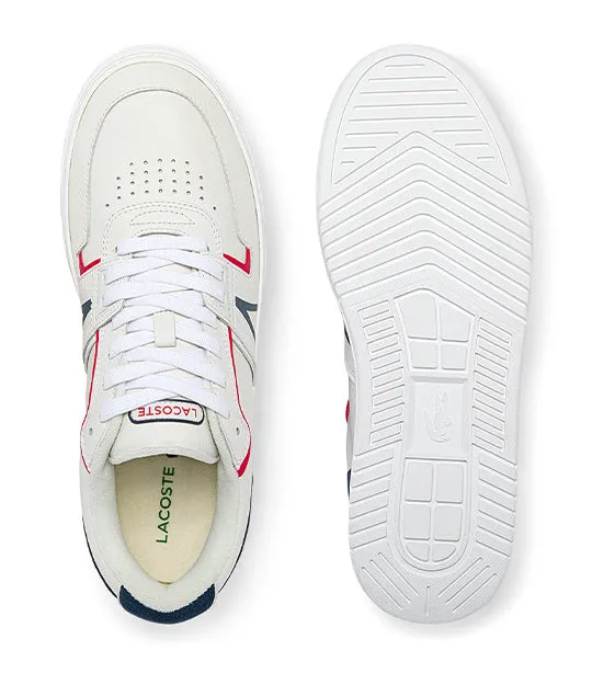 Men's L001 Leather Trainers White/Navy/Red