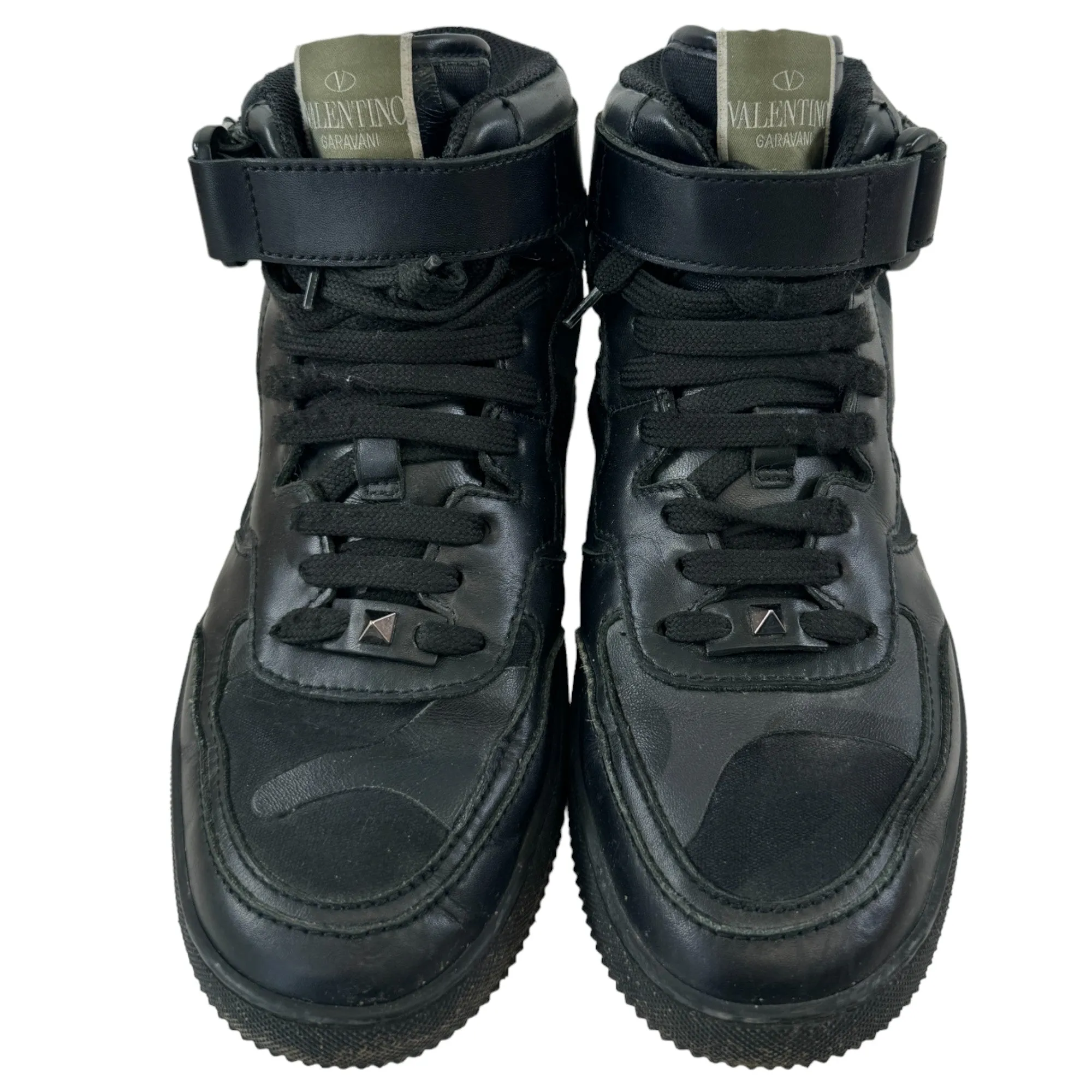 Men's Rockstud Camouflage High Trainers Black Size EU 40 / UK 6