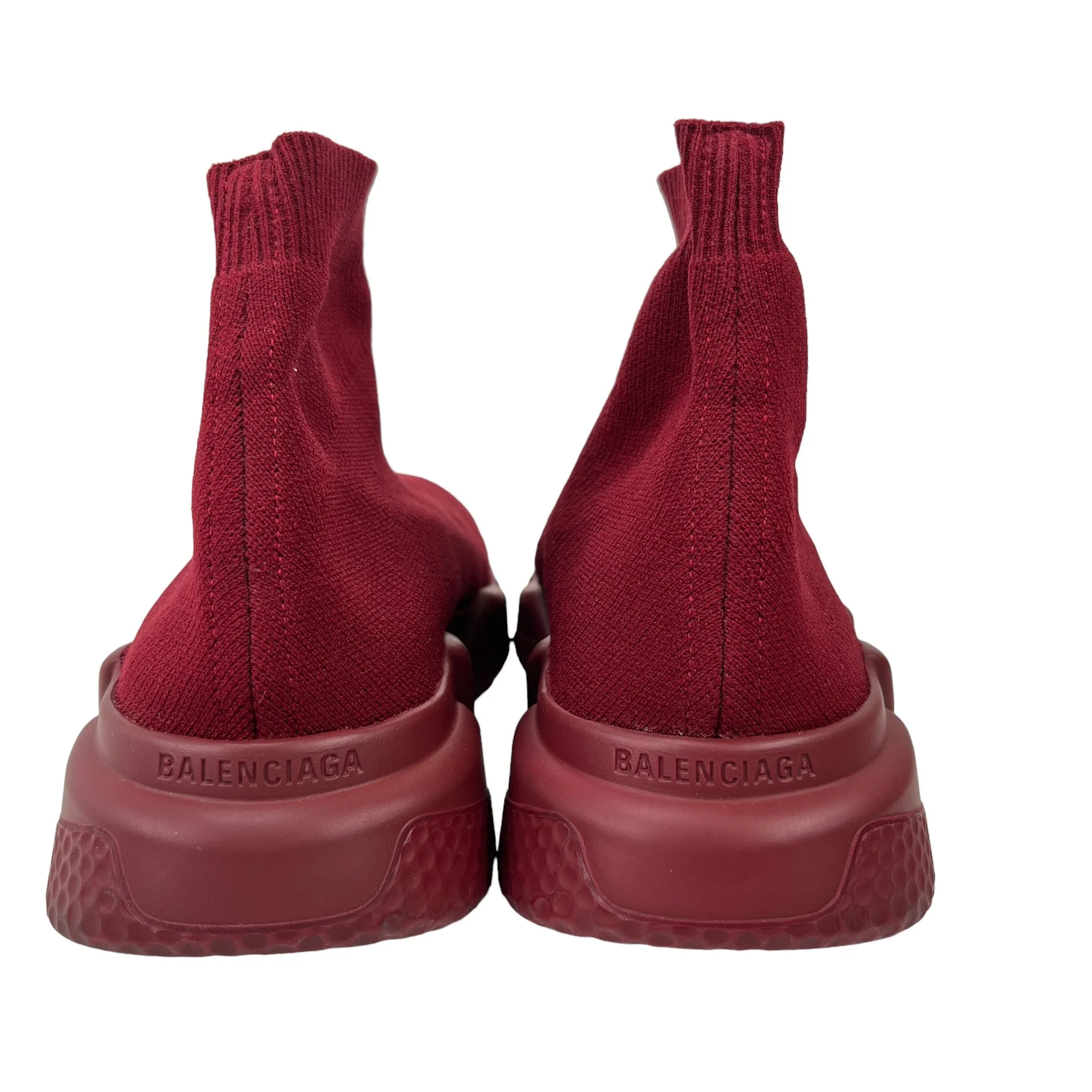 Men's Speed Socks High Trainers Burgundy Size EU 42 / UK 8