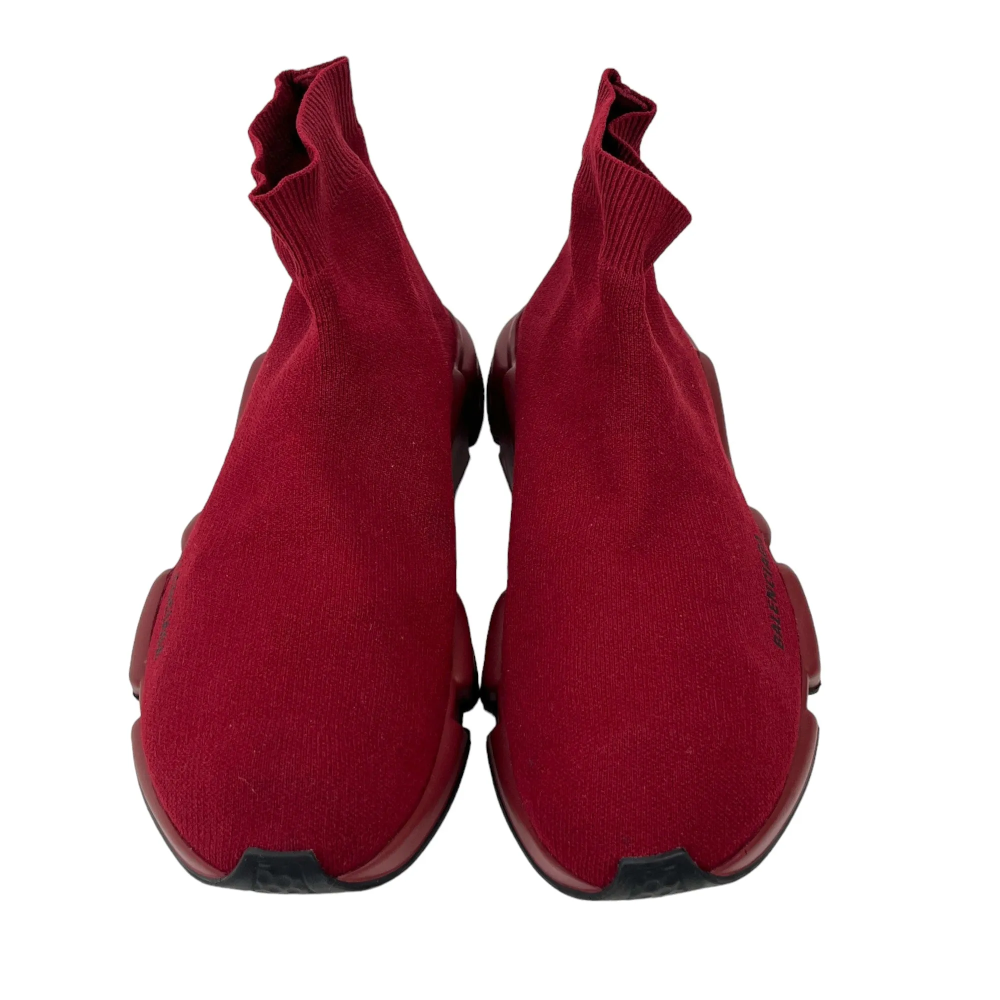 Men's Speed Socks High Trainers Burgundy Size EU 42 / UK 8