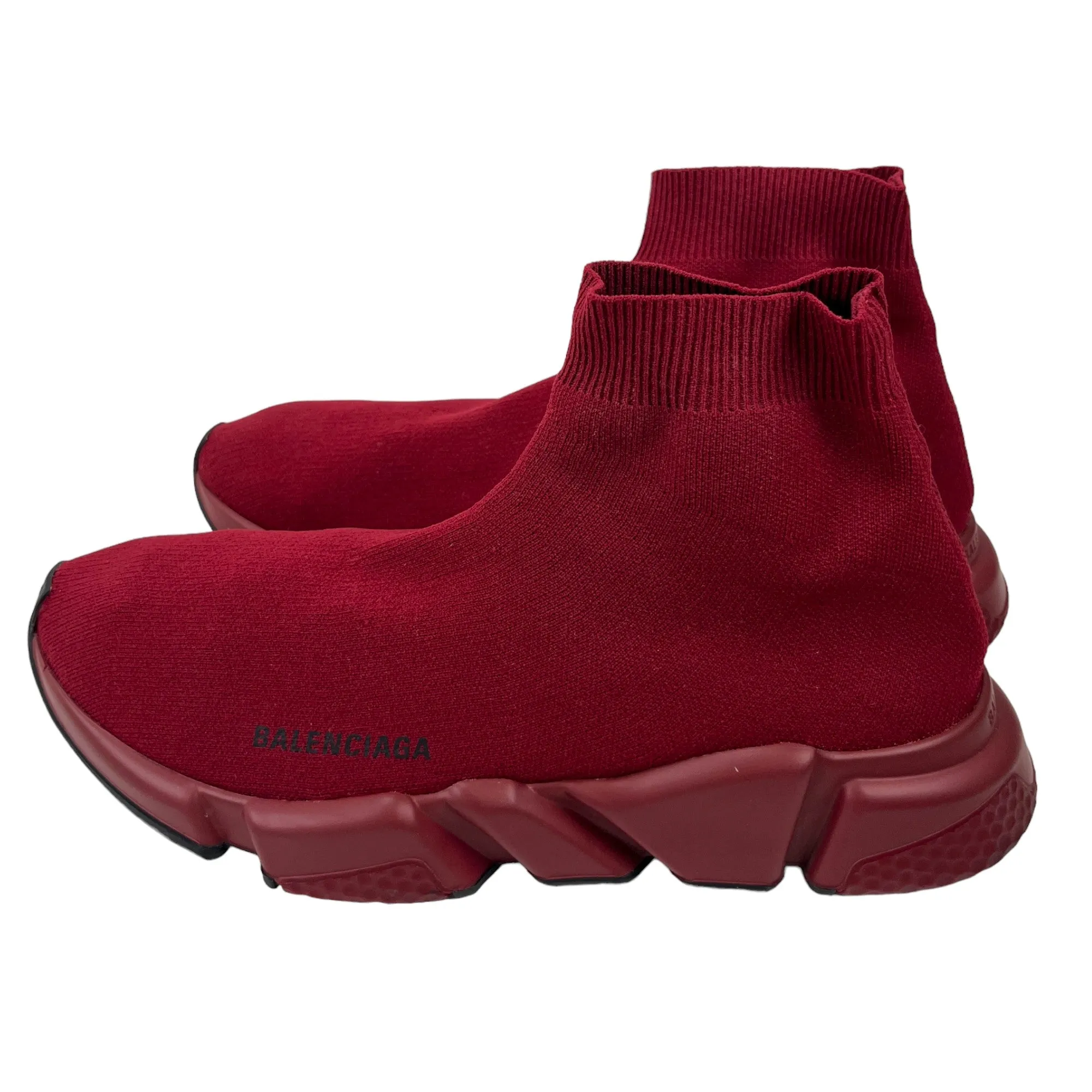 Men's Speed Socks High Trainers Burgundy Size EU 42 / UK 8