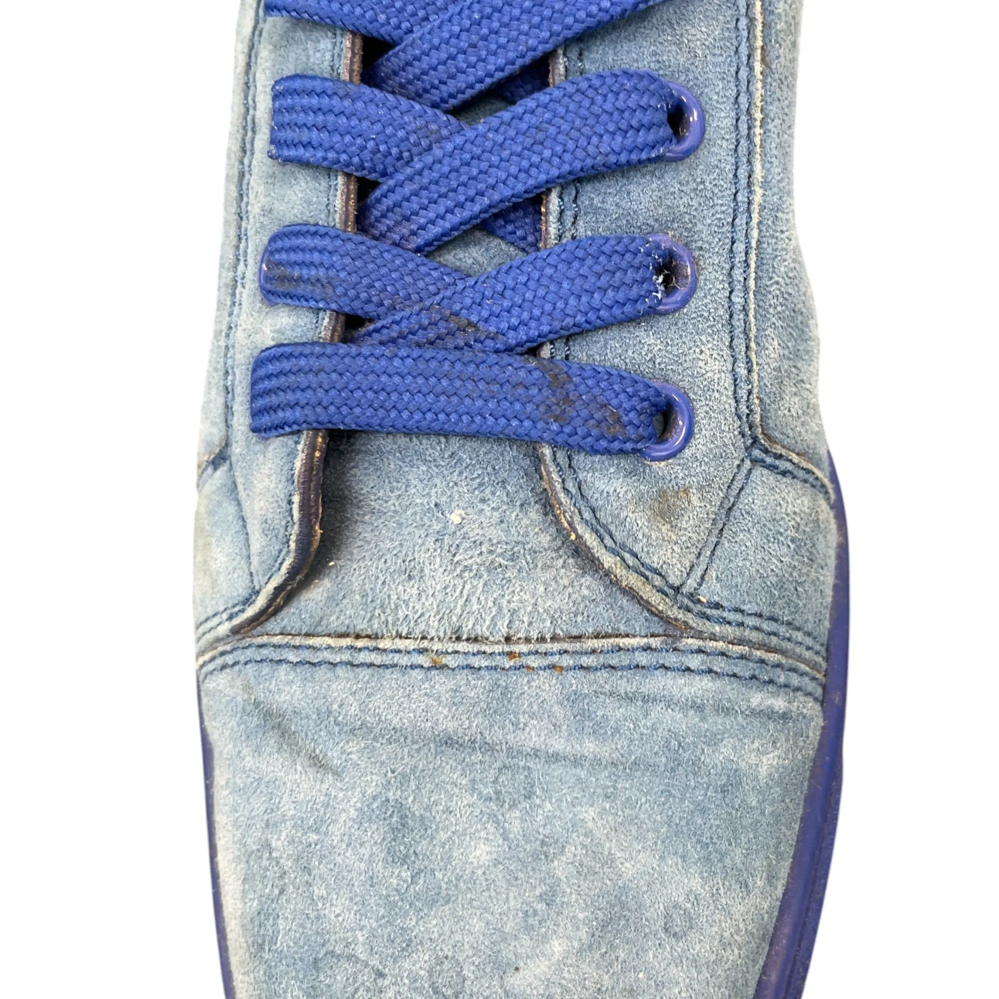 Men's Suede High Tops Low Trainers Blue Size EU 39.5 / UK 5.5