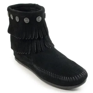 Minnetonka Double Fringe Side Zip Boot - Womens Boots