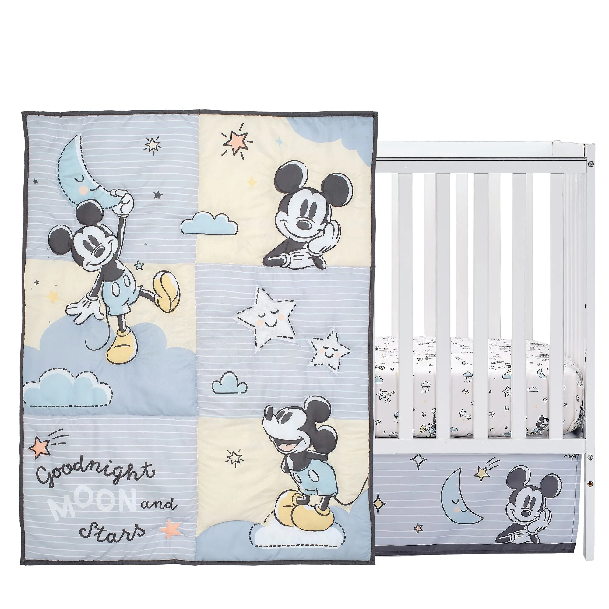 Moonlight Mickey 3-Piece Crib Bedding Set