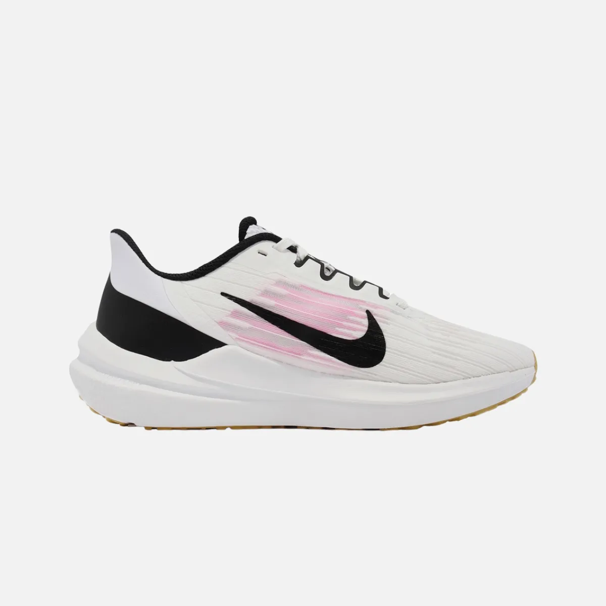 Nike Air Winflo 9 Womens Running shoes-White/Pink/Spell Black/Wheat Gold