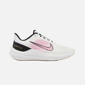 Nike Air Winflo 9 Womens Running shoes-White/Pink/Spell Black/Wheat Gold