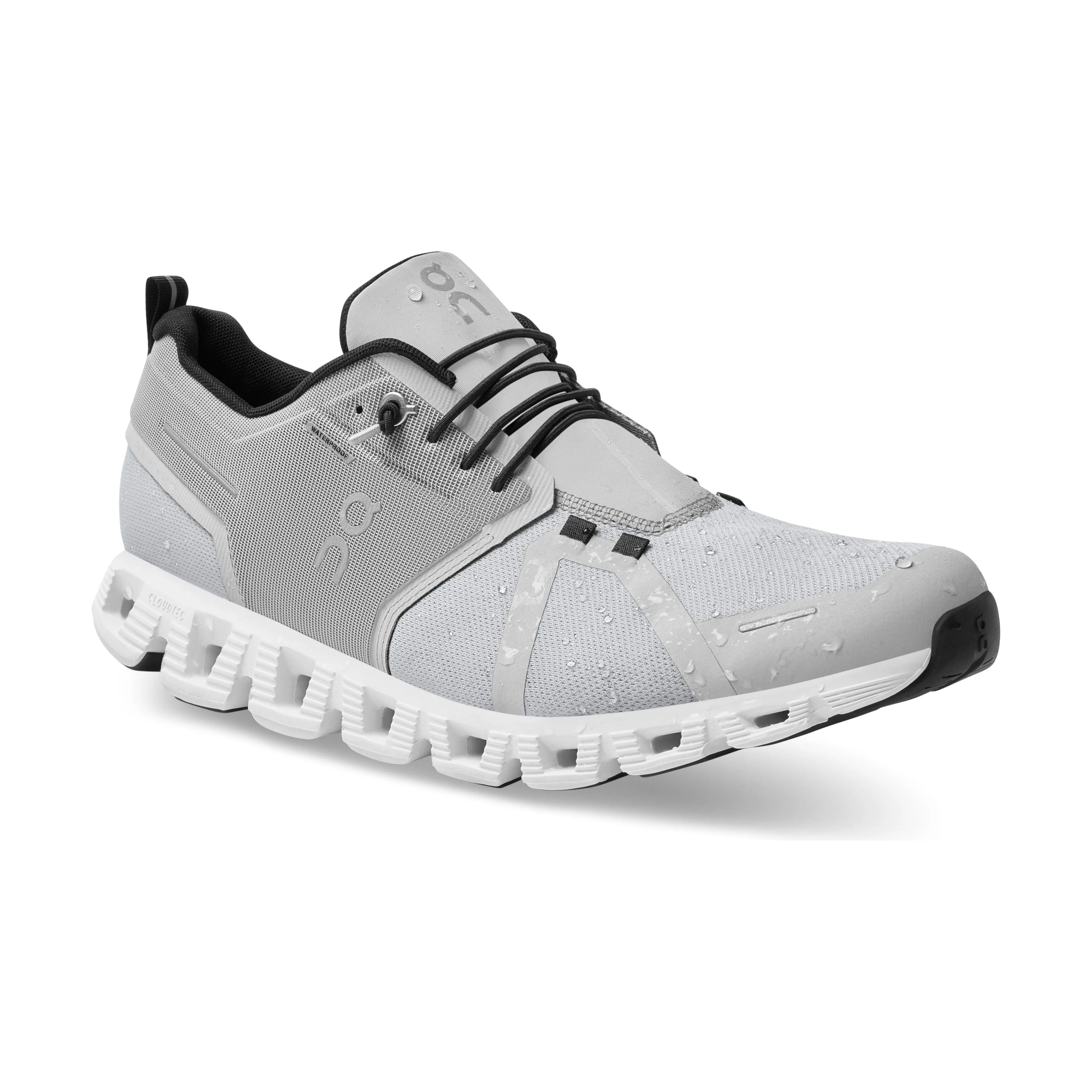 On Running Men's Cloud 5 Waterproof Shoe in Glacier White