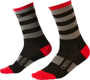 ONeal 22 MTB Performance Sock Stripe BLK/GRY/RED