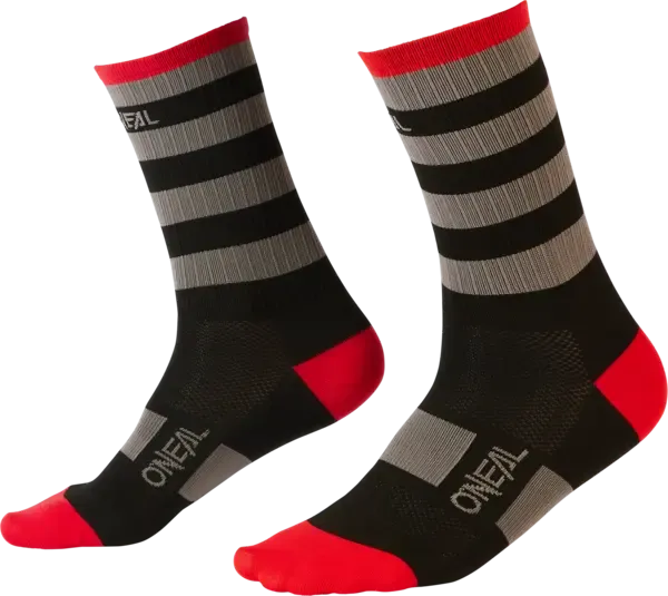 ONeal 22 MTB Performance Sock Stripe BLK/GRY/RED