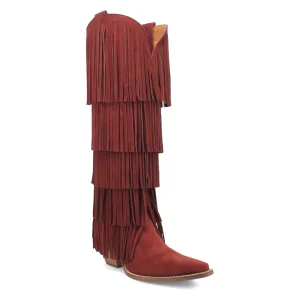 Online Exclusive | Dingo | Wild Child Suede Leather Boot in Burgundy **PREORDER