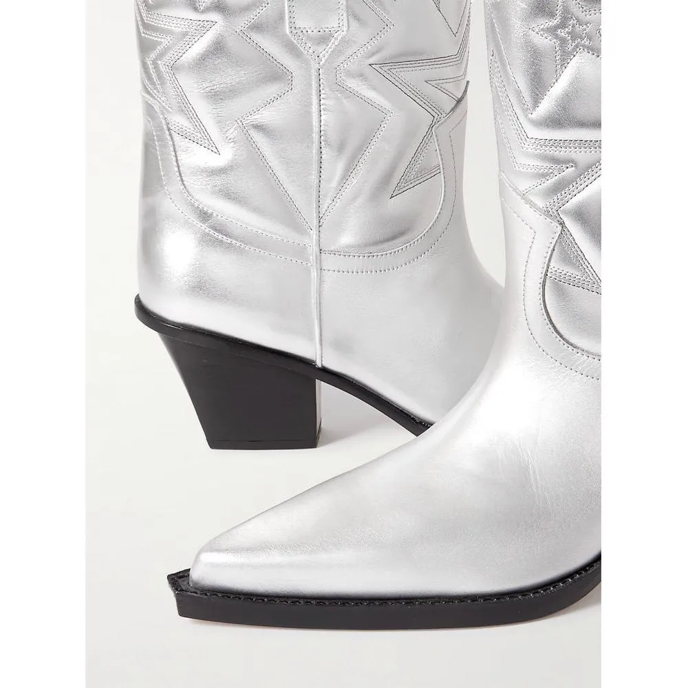 Paris Texas Gray Leather Boot