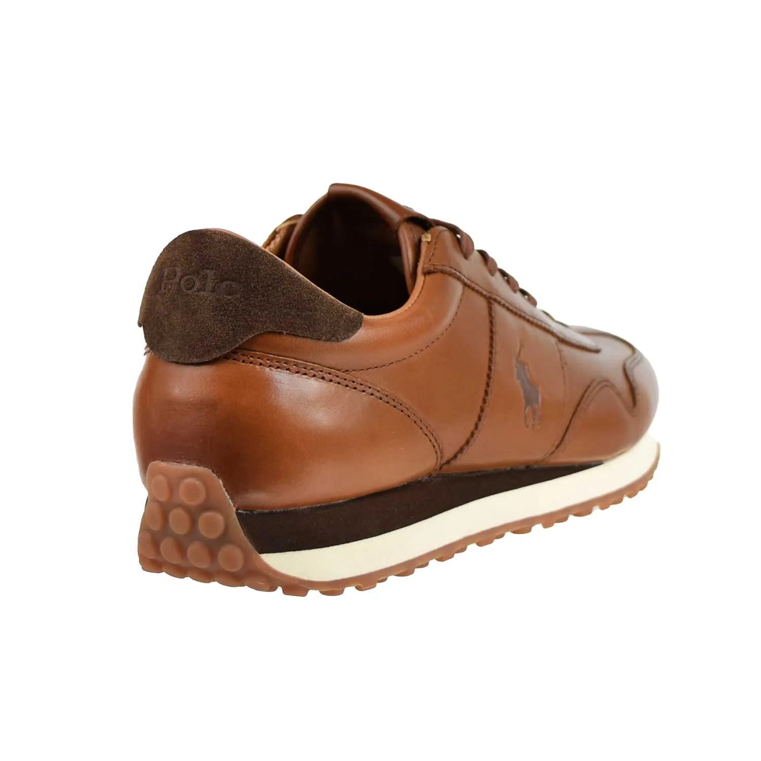 Polo Ralph Lauren Train 85 Leather Men's Shoes Brown