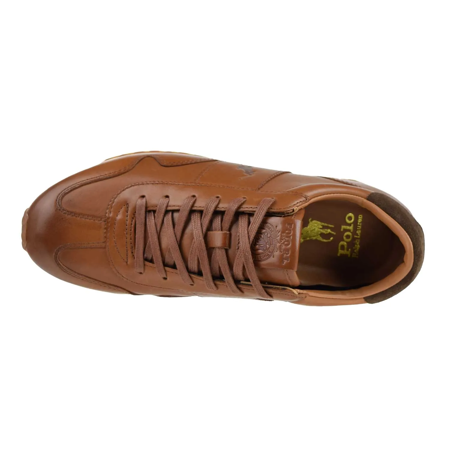 Polo Ralph Lauren Train 85 Leather Men's Shoes Brown