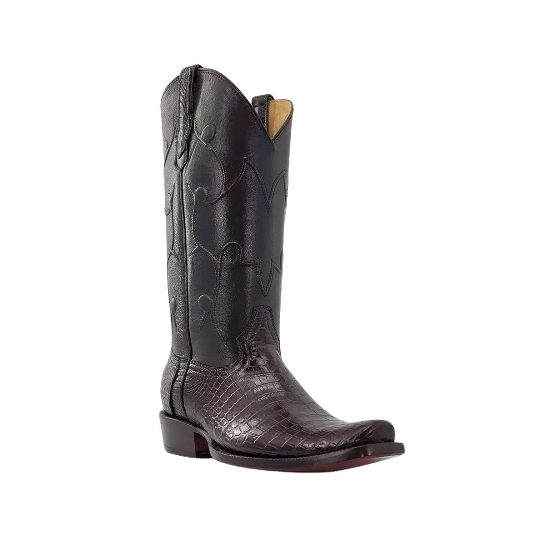 R Watson Nile Crocodile Chocolate Boots