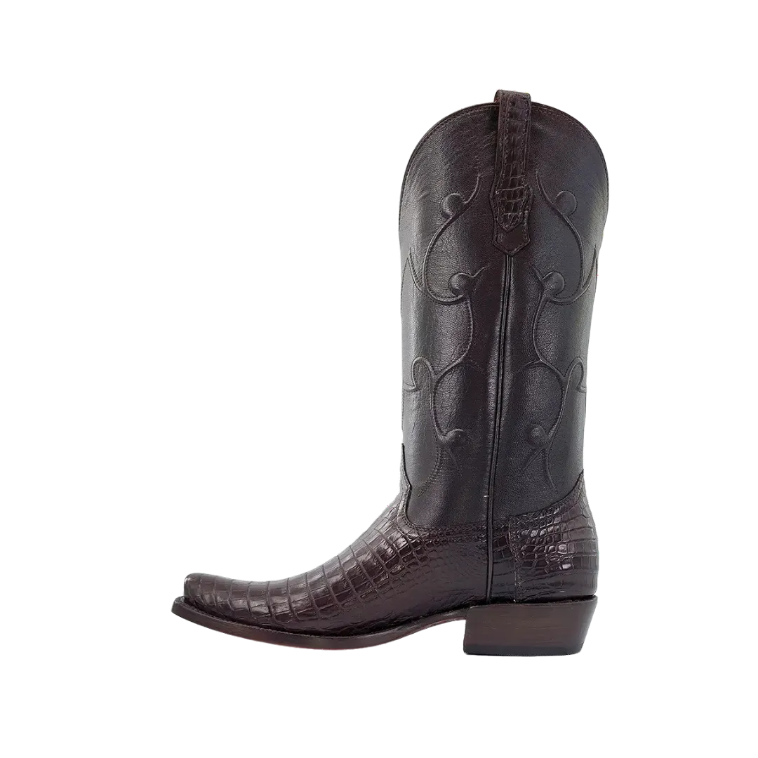 R Watson Nile Crocodile Chocolate Boots