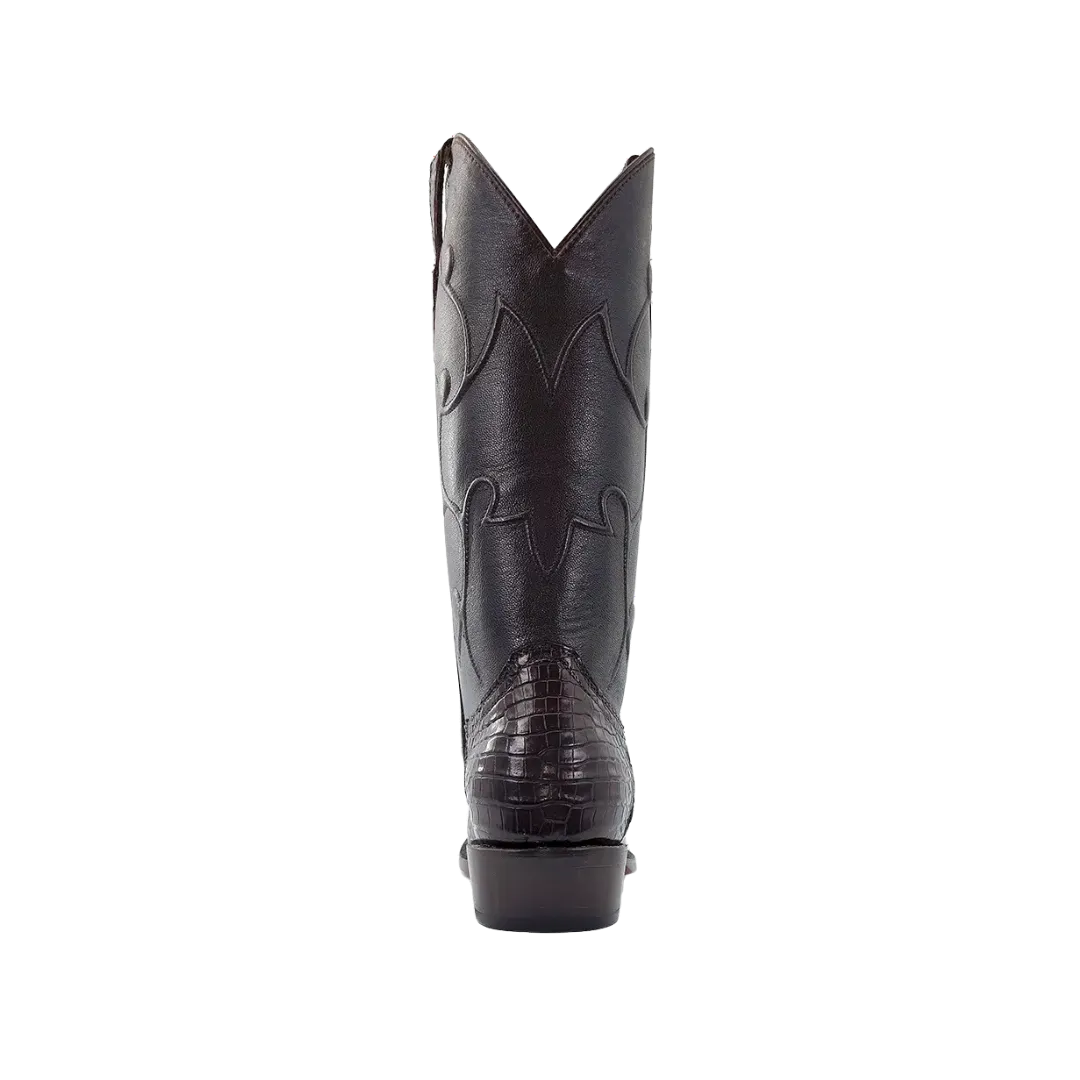 R Watson Nile Crocodile Chocolate Boots