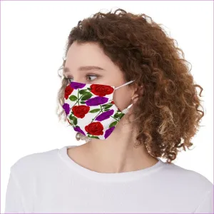 Red Rose Purp Face Mask