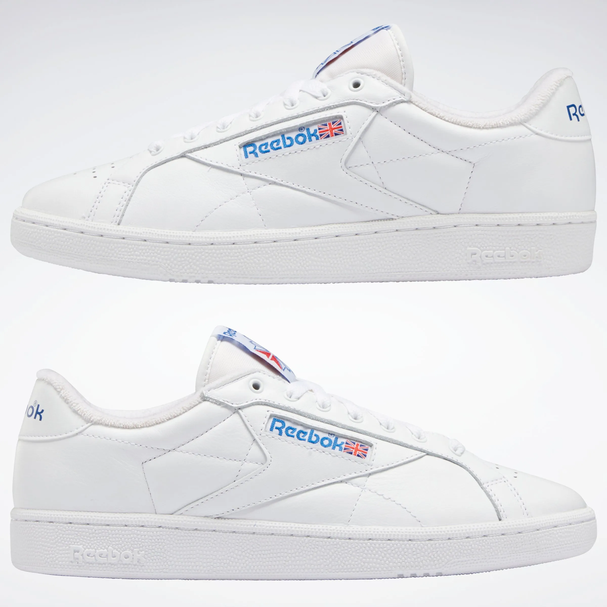 Reebok Footwear Men Club C Grounds Shoes Ftwwht/Vecblu/Vecred