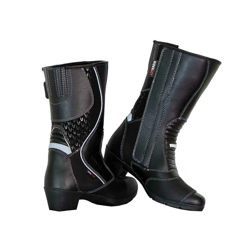 RIDERACT® Touring Women Motorcycle Boots Black Spot-1