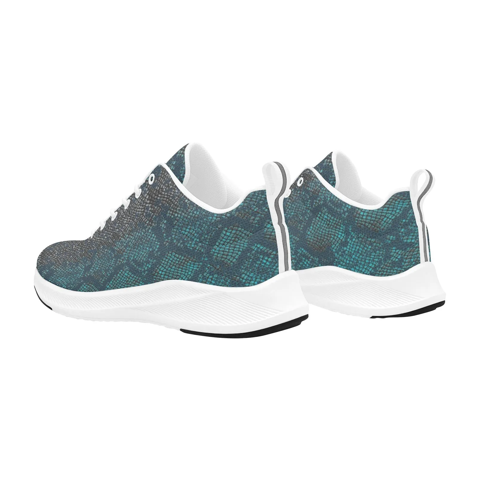 robins egg gradient snakeskin print 2a Women's Alpha Running Shoes (Model 10093)