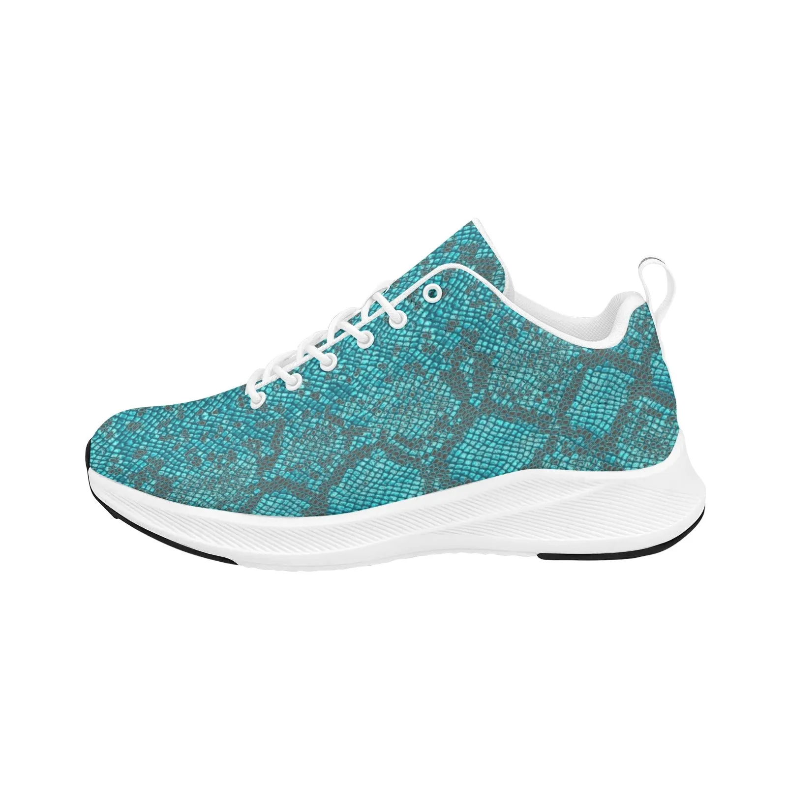 robins egg snakeskin print 2c Women's Alpha Running Shoes (Model 10093)