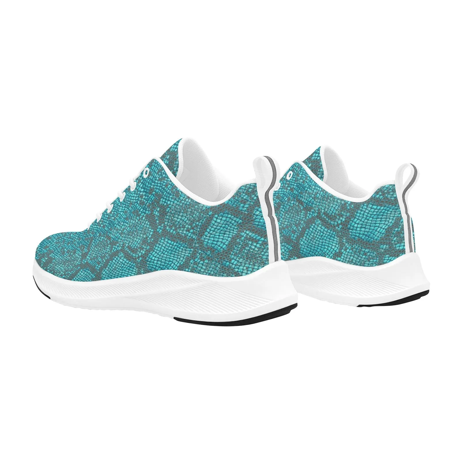 robins egg snakeskin print 2c Women's Alpha Running Shoes (Model 10093)