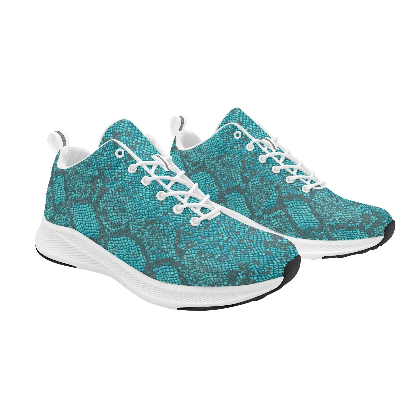 robins egg snakeskin print 2c Women's Alpha Running Shoes (Model 10093)