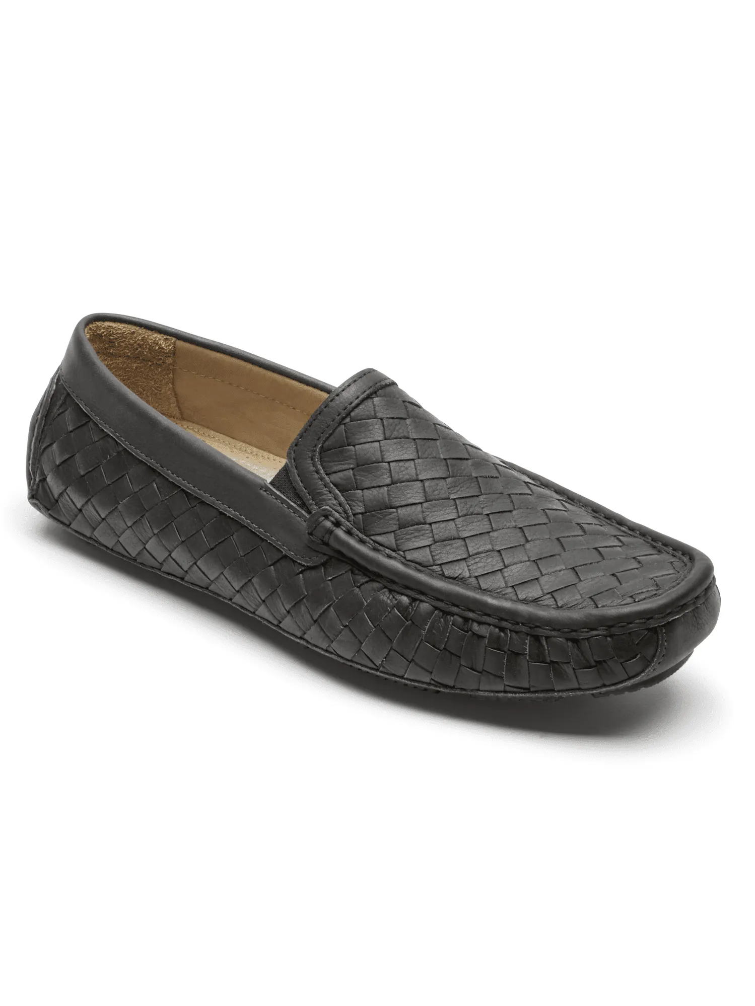 Rockport Men's Rhyder Venetian Loafer Black Woven CI8368