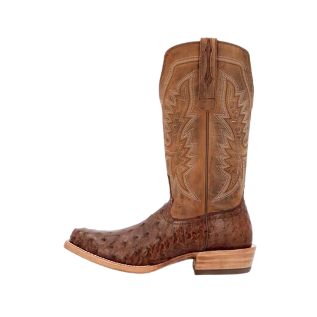 Rocky Boot Men's Durango Prca Collection Full Quill Ostrich Western Kango Tobacco And Rust Boot