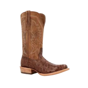 Rocky Boot Men's Durango Prca Collection Full Quill Ostrich Western Kango Tobacco And Rust Boot