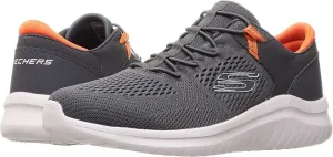 Skechers Men's Bounder Memory Foam Sneaker Shoes (Grey/Orange,)