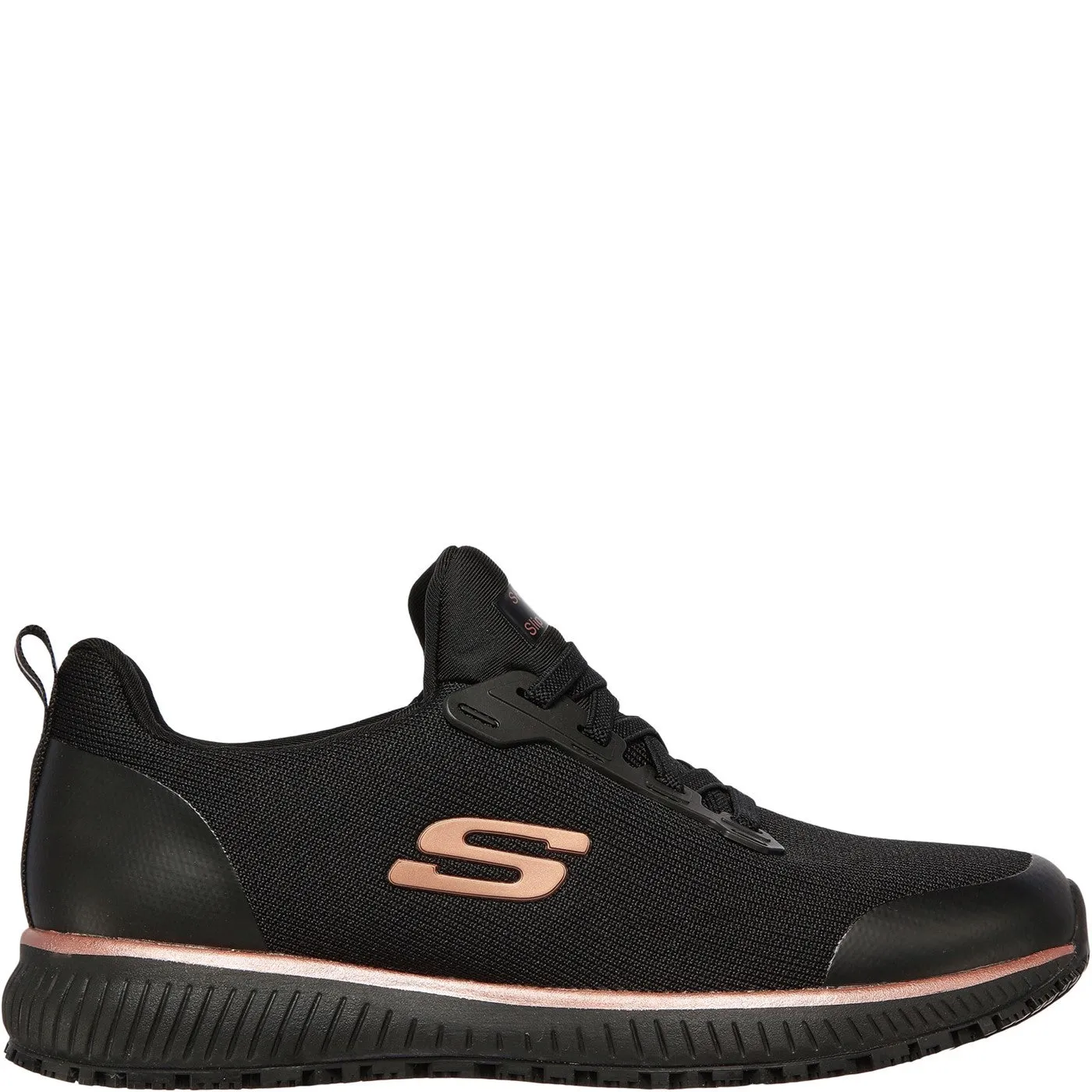 Skechers Workwear Squad SR Occupational Shoe OB Black/Rose Gold