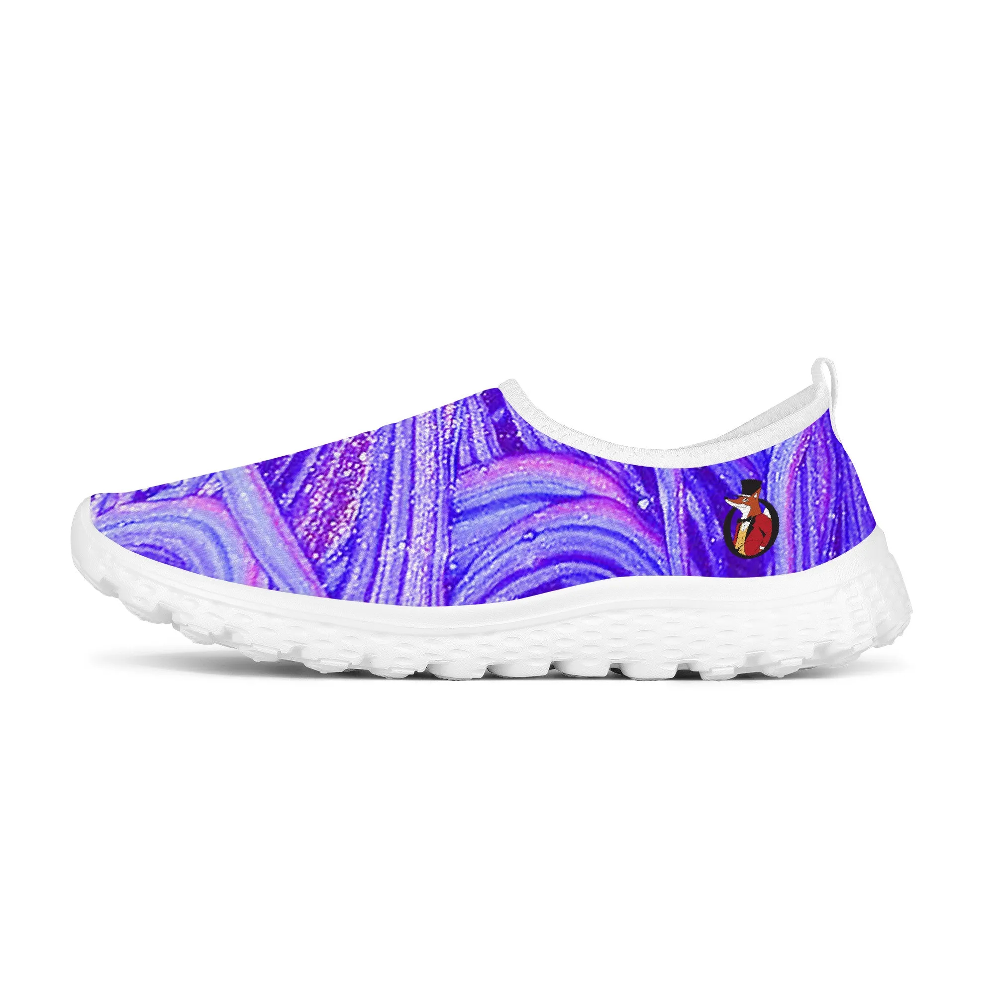 Snooty Fox Art Women's Mesh Running Shoes - Lavender Swirl