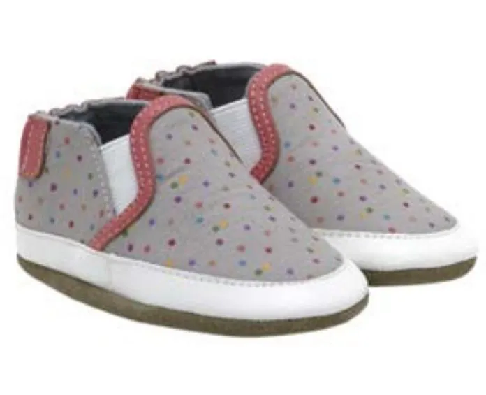 Soft Sole Polka Dot Polly - Grey