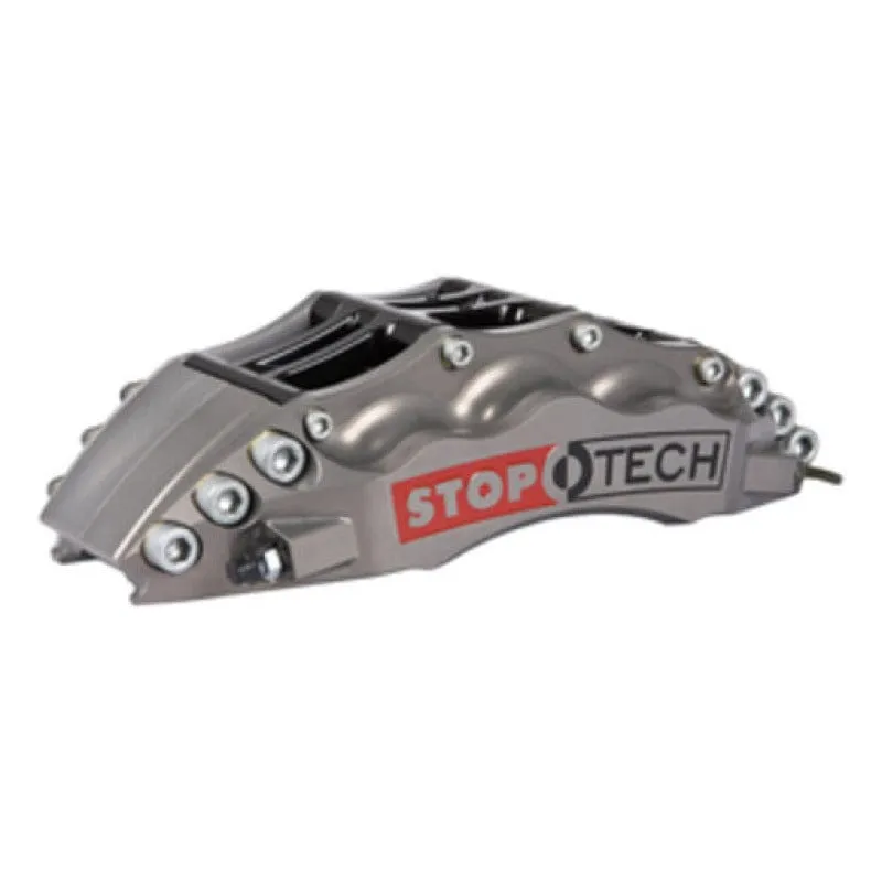 StopTech 06-10 BMW M5 E60 Front BBK w/Trophy ST-60 Calipers Slotted 380x35 Rotor Pads and SS Lines