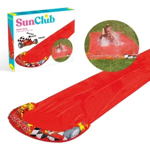 Sun Club 81180 Splash 5m x 0.9m Kids Outdoors Inflatable Spray Sprinkler Water Slide, Red