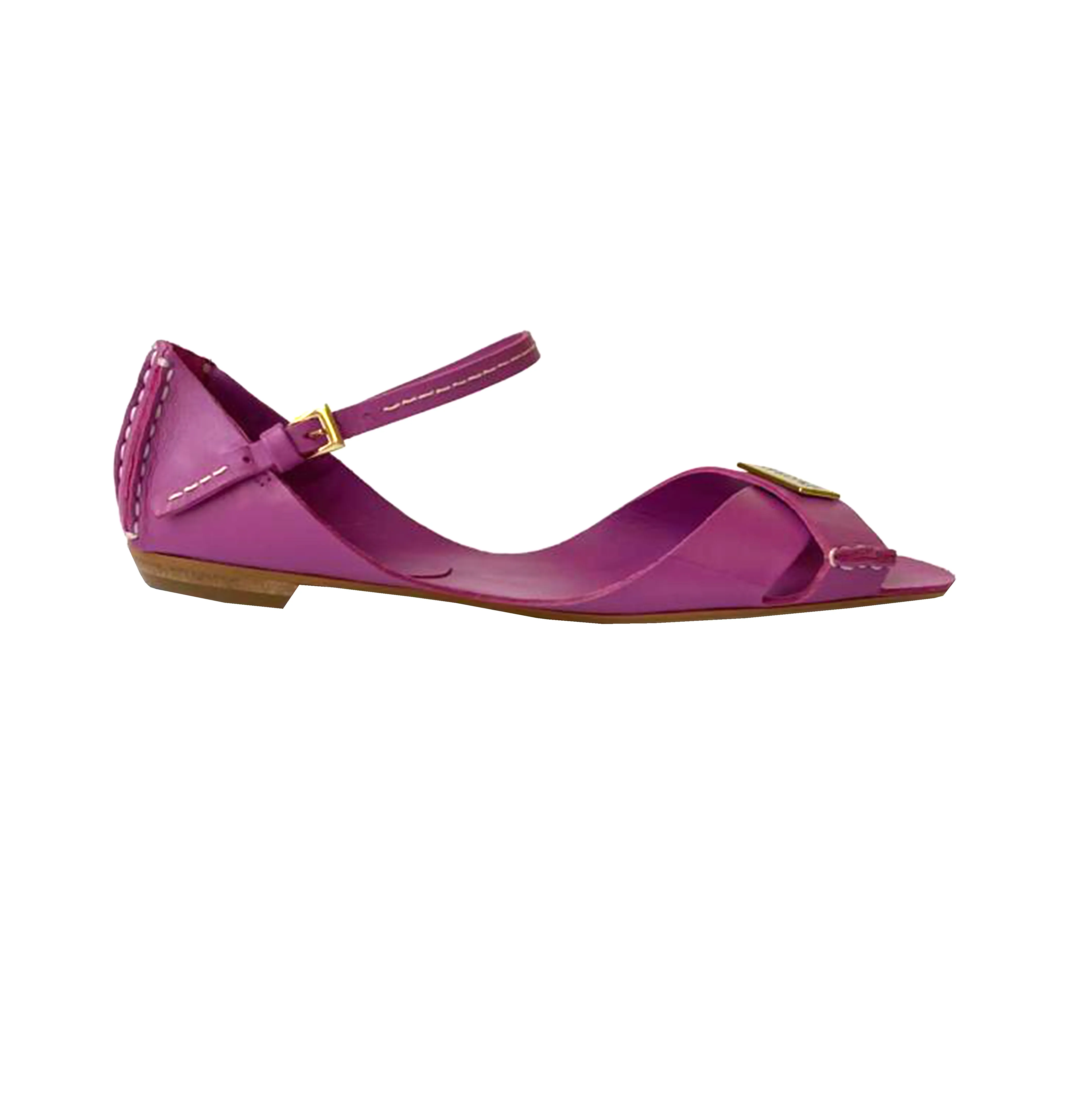 Tajali Leather Sandals - Purple