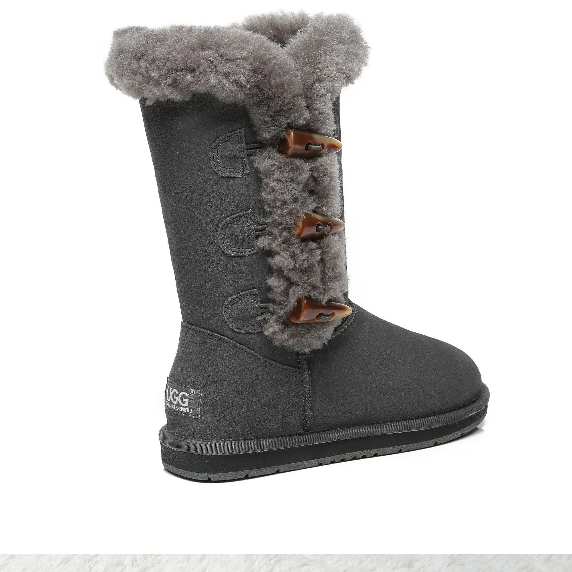 Tall 3-Buttons Toggle UGG Boots