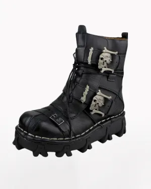 Techwear Punk Skull Unisex Motorcycle Riding Boots