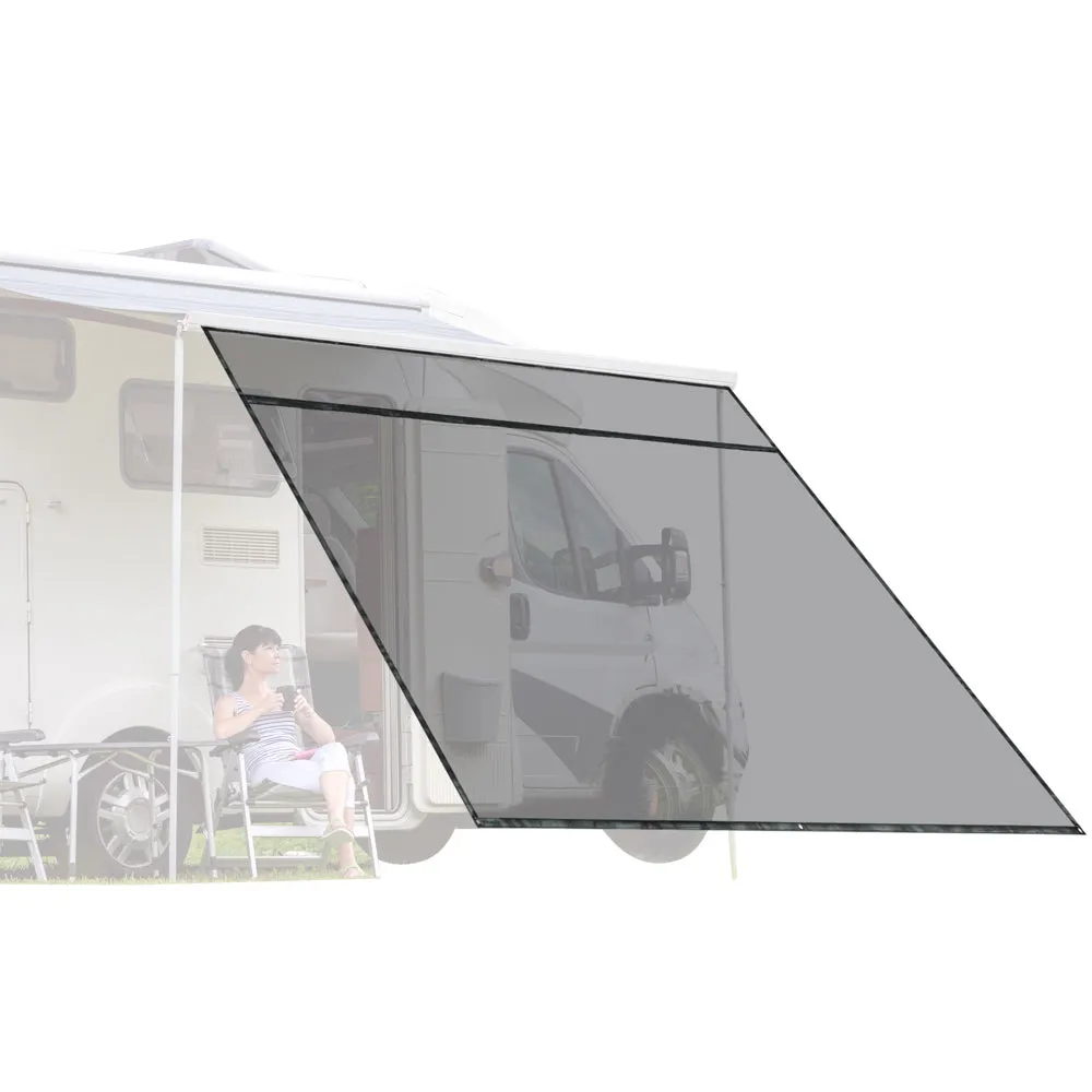 TheLAShop RV Awning Shade Screen with Zipper 10'Wx8'H Trailer Mosquito Net