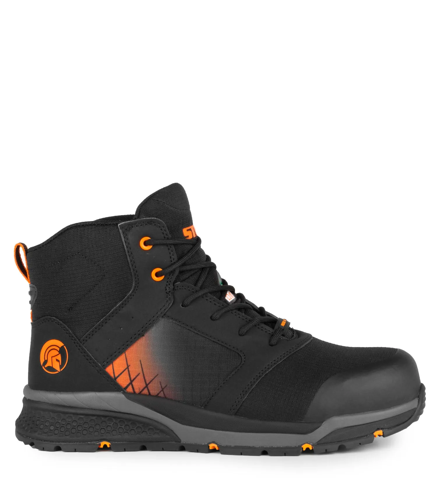 Trainer6, Black & Orange | 6'' Athletic Work Boots | Lightweight