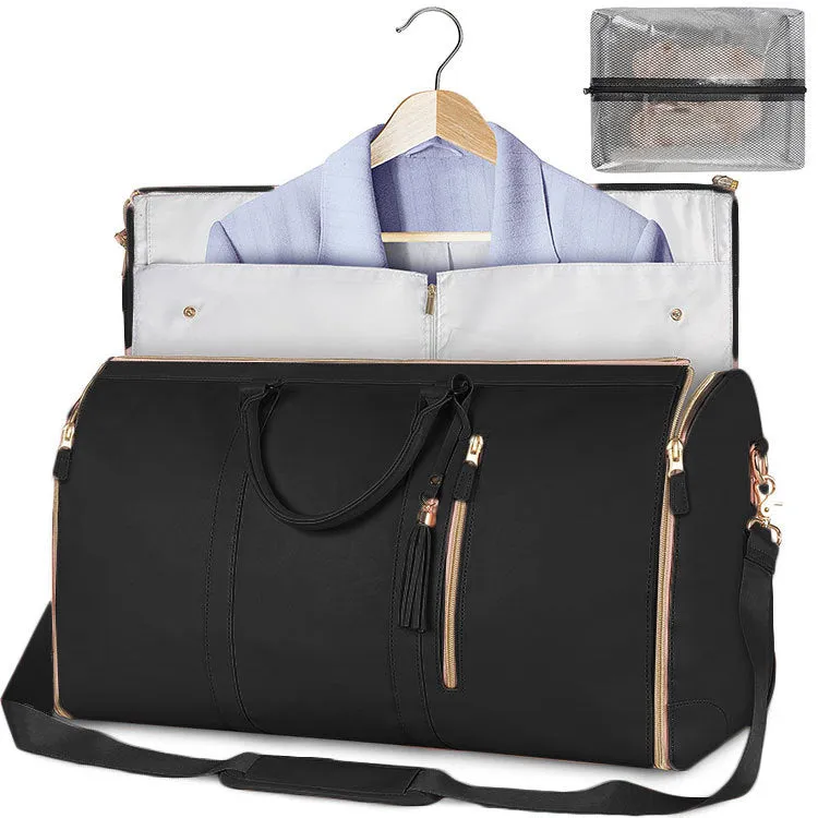 Travel in Style, Large Capacity Carry On Garment Bag with PU Leather Duffle – Waterproof and Chic, Complete with Shoe Pouch! The Ultimate 2-in-1 Hanging Suitcase Suit Travel Bags, Ideal Gifts for Women." lioness-love