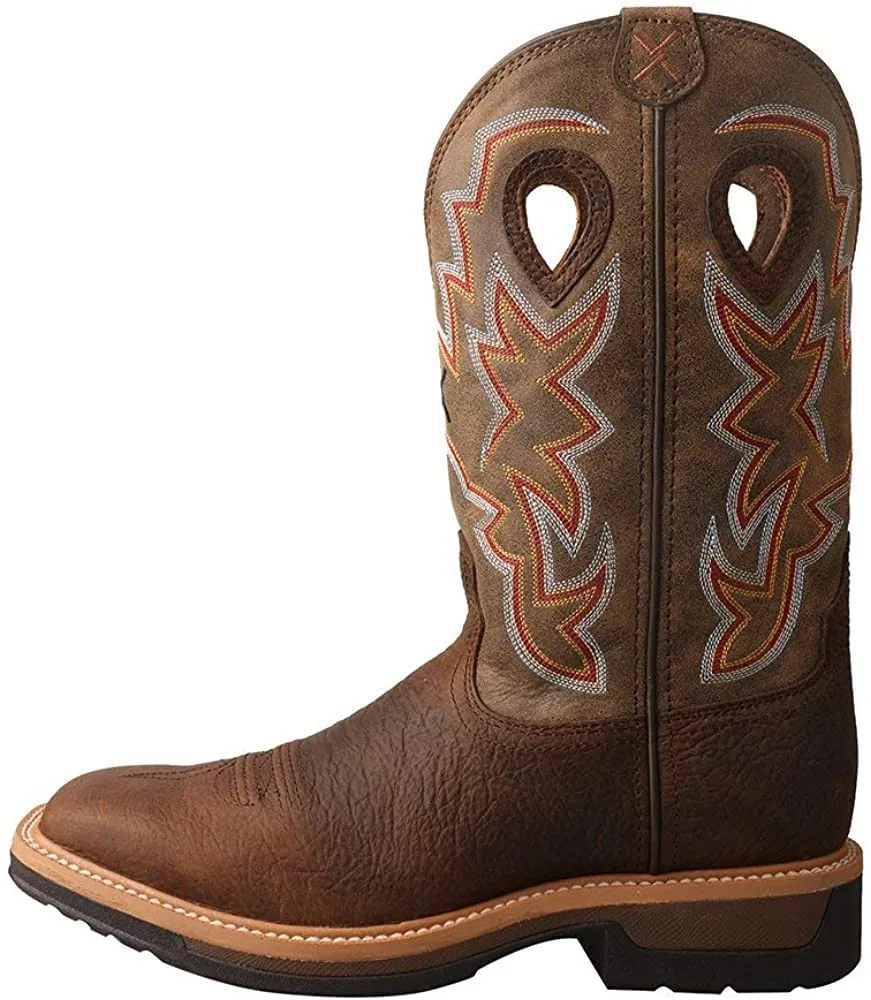 Twisted X Men’s Alloy Toe Lite Western Boots - Casual Boots for Men - Taupe & Bomber, 12 D