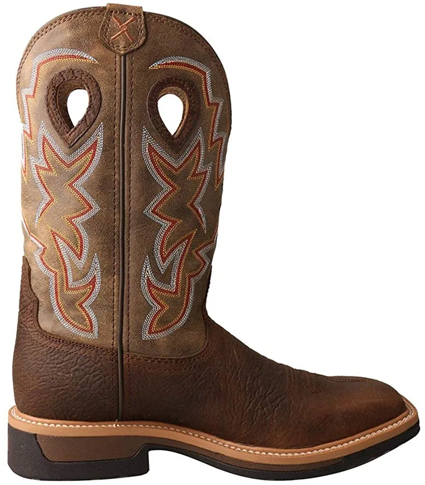 Twisted X Men’s Alloy Toe Lite Western Boots - Casual Boots for Men - Taupe & Bomber, 12 D