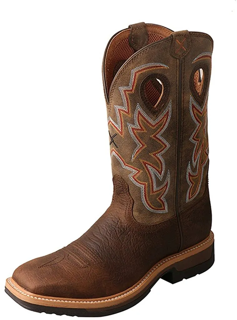 Twisted X Men’s Alloy Toe Lite Western Boots - Casual Boots for Men - Taupe & Bomber, 12 D