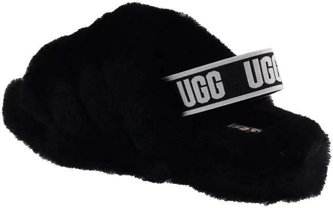 Ugg Boots Kids Fluff Yeah Slide Black