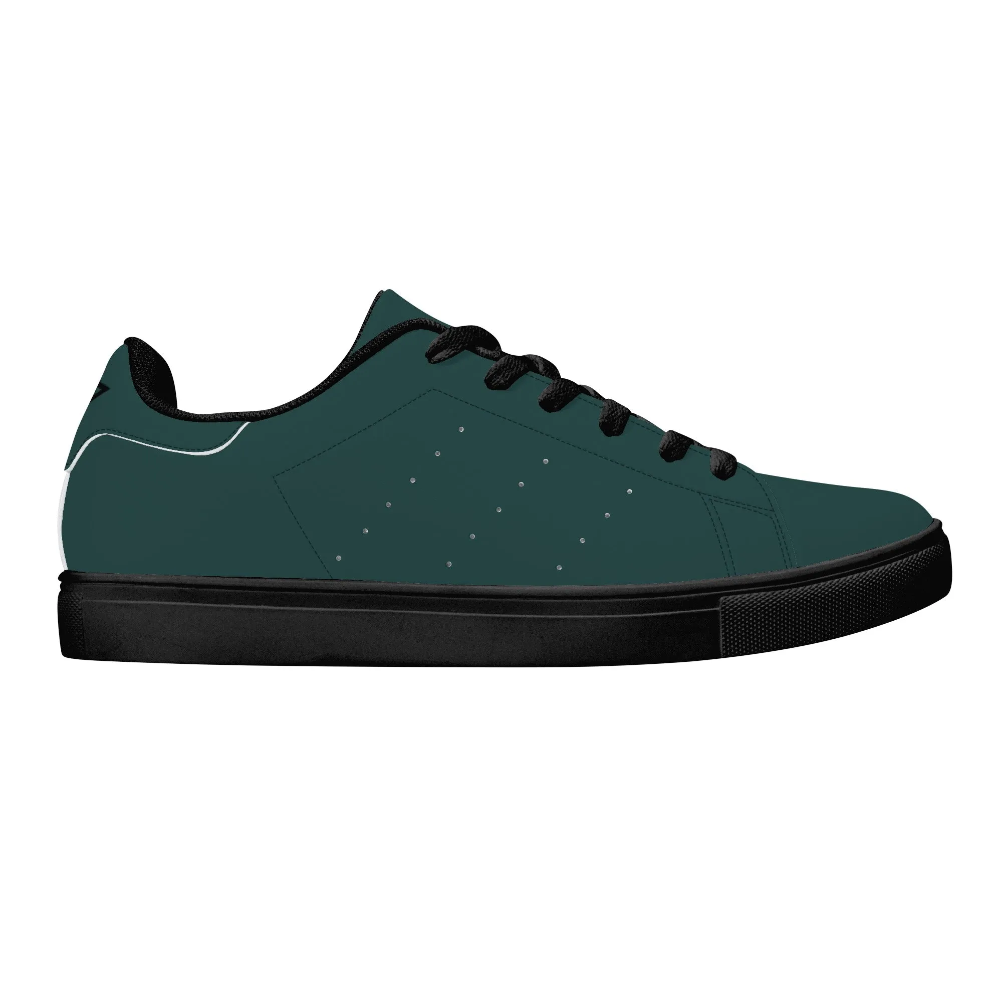 Unisex Low Top Breathable Leather Sneakers-One Piece Template