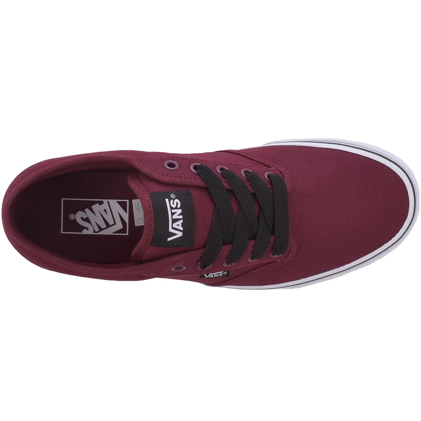 Vans Mens Atwood Canvas Trainers - Oxblood/White